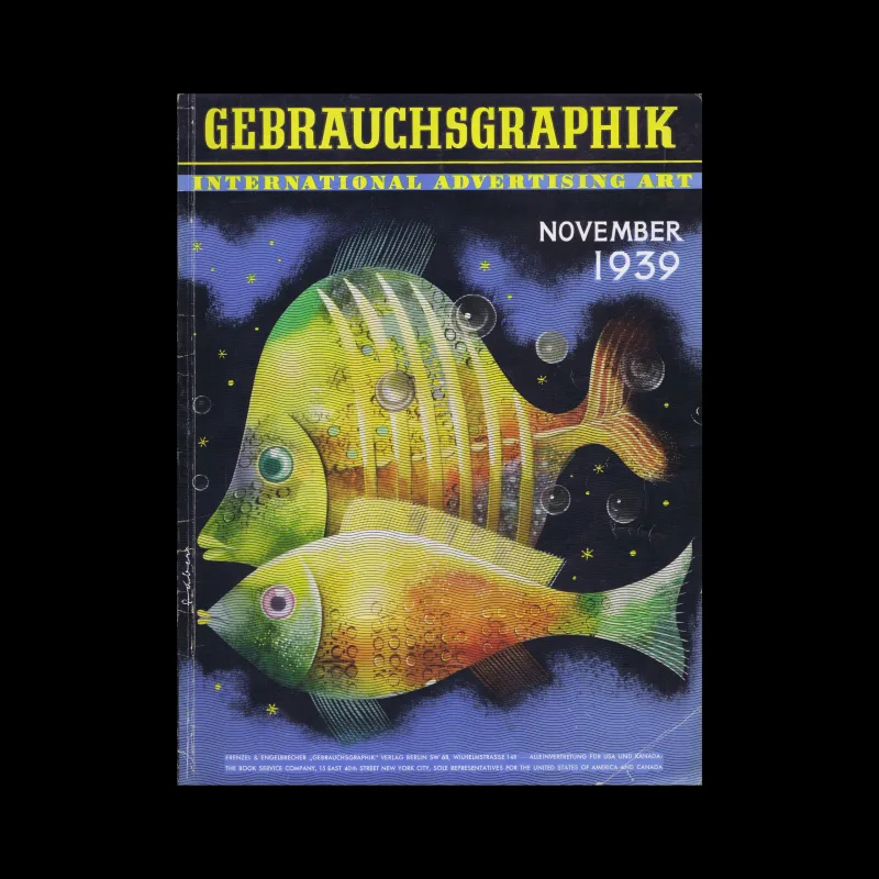 Gebrauchsgraphik, 11, 1939. Cover design by Wil Faber
