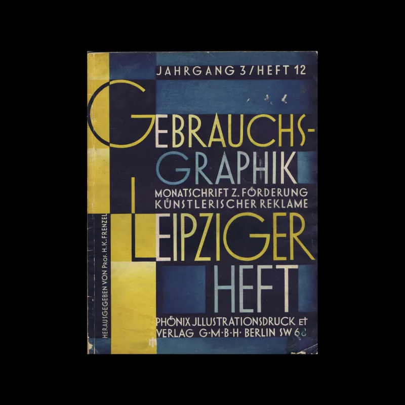 Gebrauchsgraphik, 12, 1926. Cover design by Hans Möhring