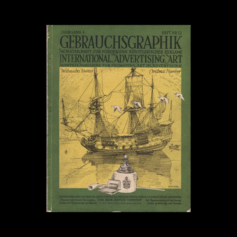 Gebrauchsgraphik, 12, 1927. Cover design by John Kissner