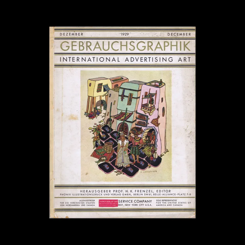 Gebrauchsgraphik, 12, 1929. Cover design by Georg Goedecker