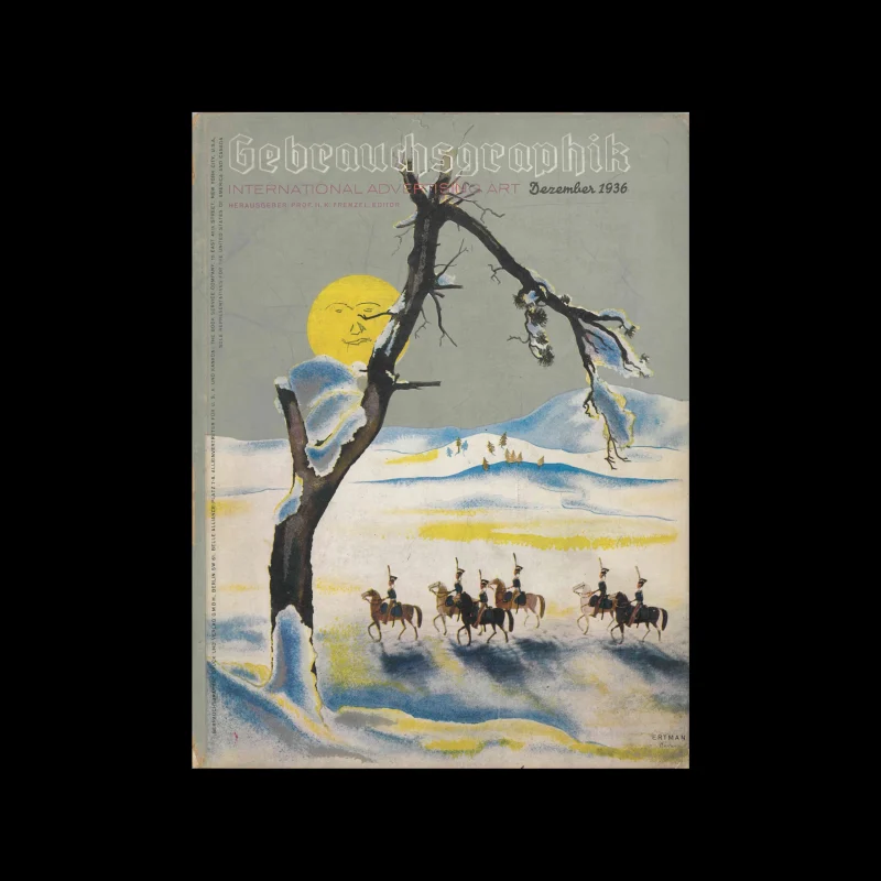 Gebrauchsgraphik, 12, 1936. Cover design by Carl Fr. Erdmann