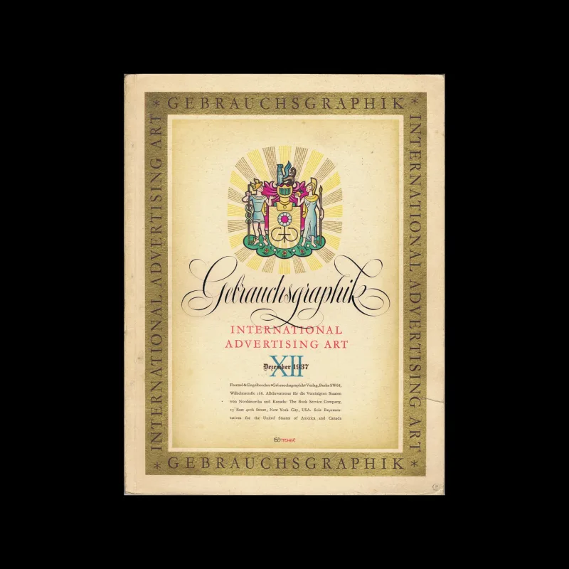 Gebrauchsgraphik, 12, 1937. Cover design by I. H. Böttcher