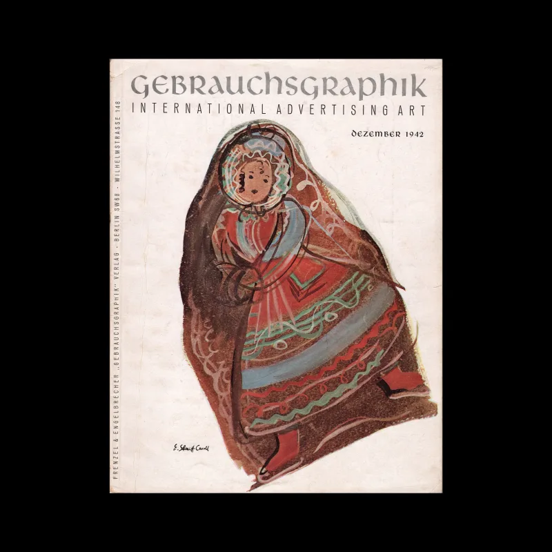 Gebrauchsgraphik, 12, 1942. Cover design by Erna Schmidt-Caroll