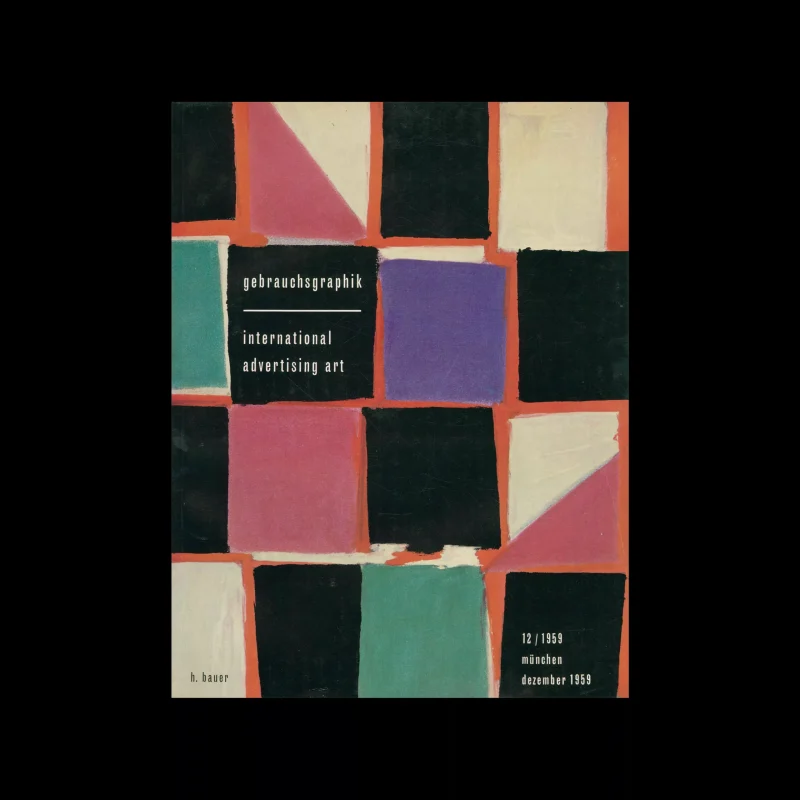 Gebrauchsgraphik, 12, 1959. Cover design by Herbert Bauer