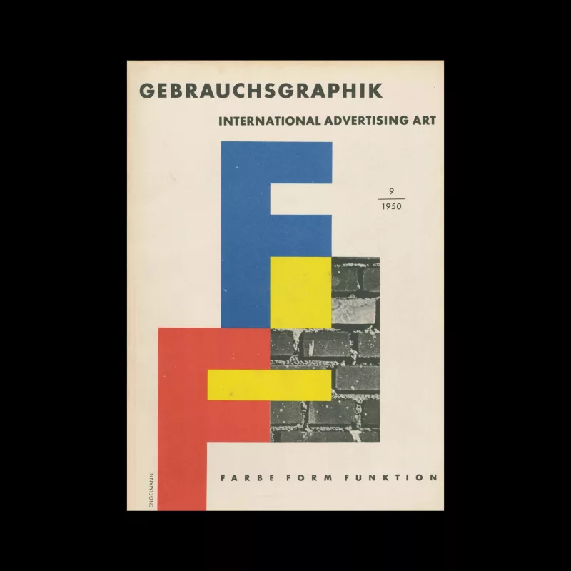 Gebrauchsgraphik, 9, 1950. Cover design by Michael Engelmann