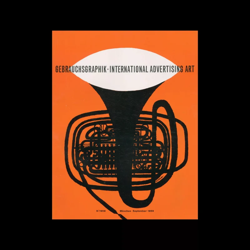 Gebrauchsgraphik, 9, 1959. Cover design by Giancarlo Iliprandi