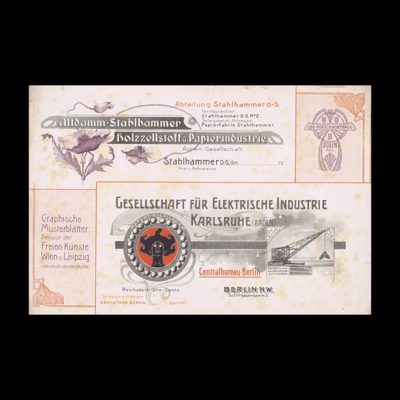 German Industrial Letterhead and Trademark Designs, c.1905–1910
