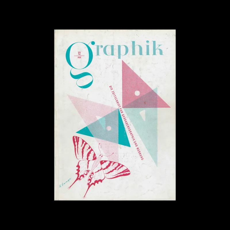 Graphik – Werbung + Formgebung, 01, 1949. Cover design by Herbert Lange