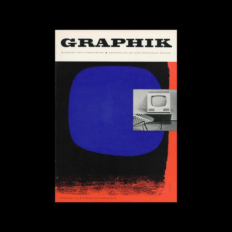 Graphik – Werbung + Formgebung, 02, 1959. Cover design by Rupprecht Geiger