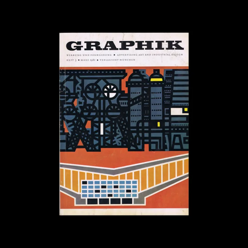 Graphik – Werbung + Formgebung, 03, 1961. Cover design by Klaus Grözinger