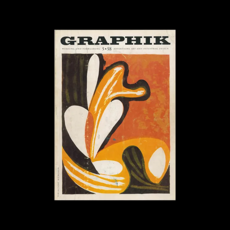 Graphik – Werbung + Formgebung, 05, 1958. Cover design by Herbert Lorenz