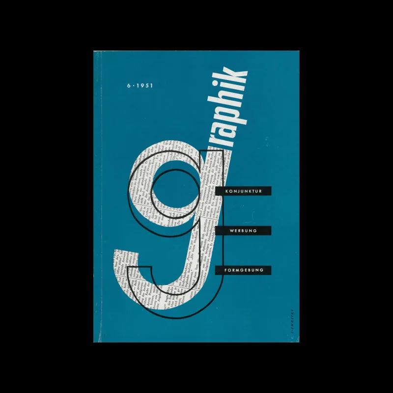 Graphik – Werbung + Formgebung, 06, 1951. Cover design by L. Ennecke