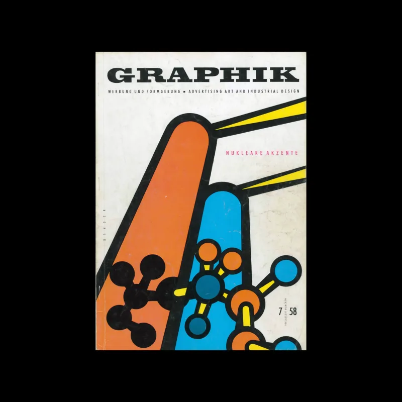 Graphik – Werbung + Formgebung, 07, 1958. Cover design by Joseph Binder