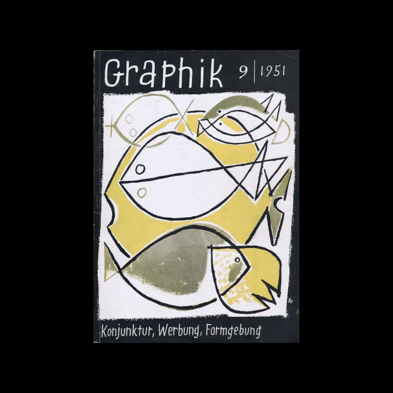 Graphik – Werbung + Formgebung, 09, 1951. Cover design by Gerhard Kreische