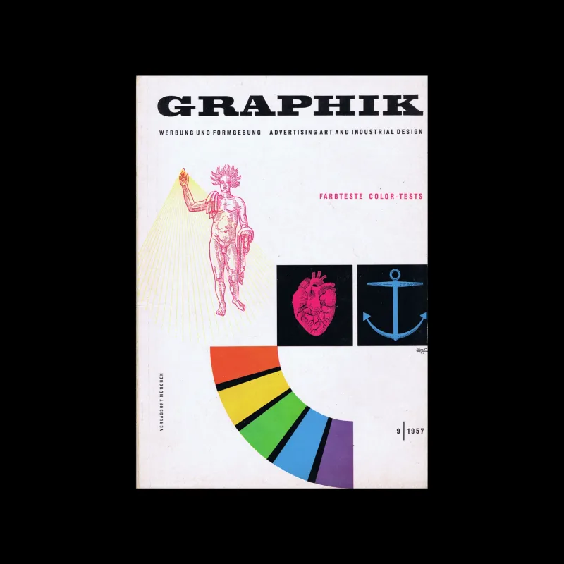 Graphik – Werbung + Formgebung, 09, 1957. Cover design by Toni Zepf