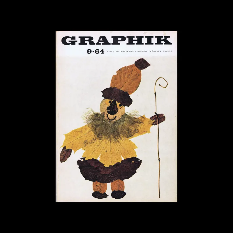 Graphik – Werbung + Formgebung, 09, 1964. Cover illustration by Bert Klag