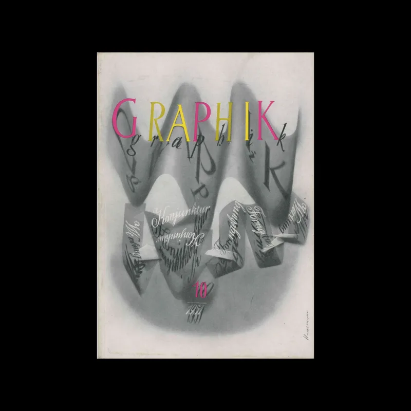Graphik – Werbung + Formgebung, 10, 1951. Cover design by Claus Hansmann