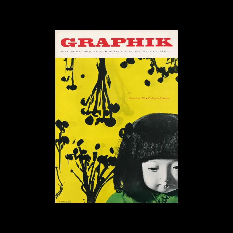 Graphik – Werbung + Formgebung, 12, 1958. Cover design by Hiroshi Ohchi