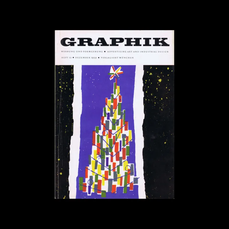 Graphik – Werbung + Formgebung, 12, 1959. Cover Illustration by F. Lichtwitz