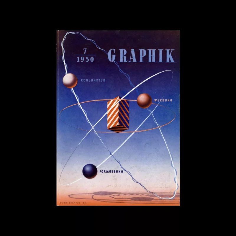 Graphik – Werbung + Formgebung, 7, 1950. Cover design by Kurt Kranz