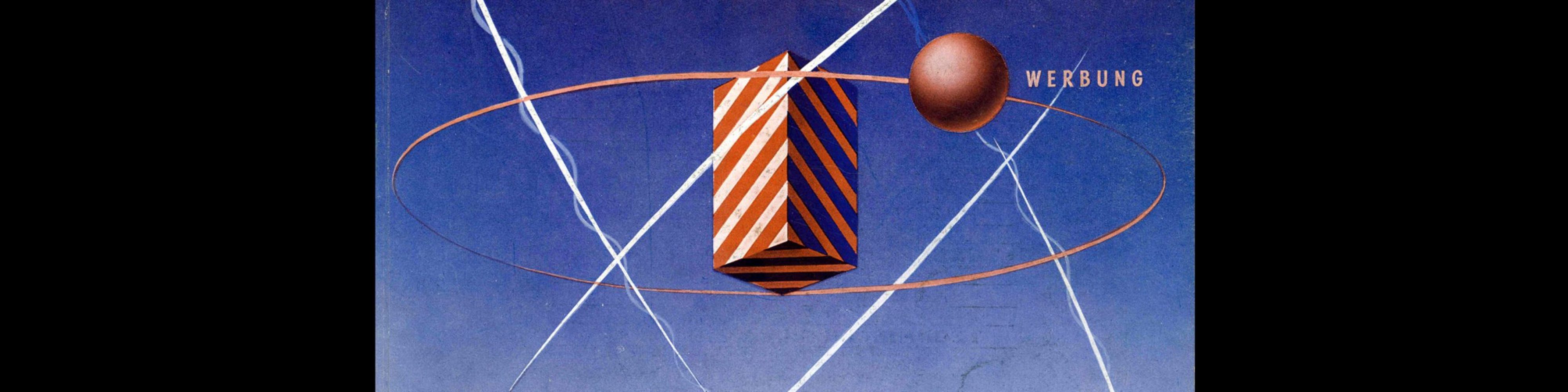 Graphik – Werbung + Formgebung, 7, 1950. Cover design by Kurt Kranz