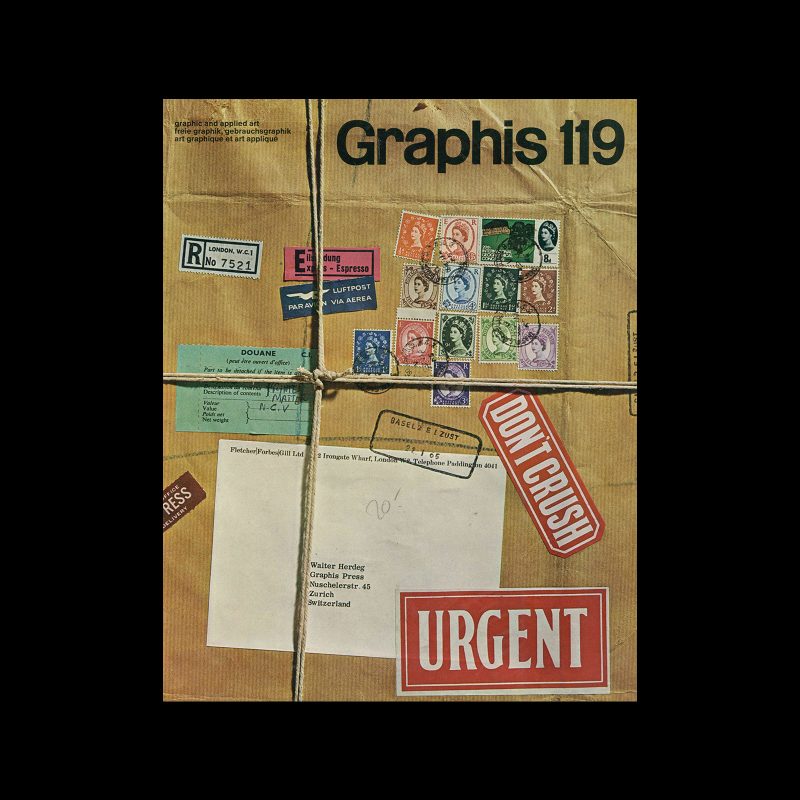 Graphis 119, 1965. Cover design by Fletcher/Forbes/Gill.