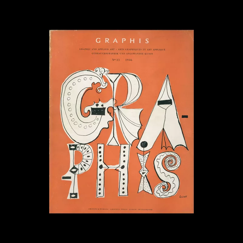 Graphis 13, 1946. Cover design by Imre Reiner