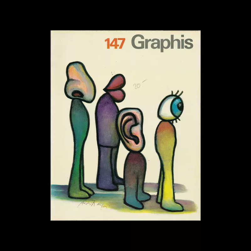 Graphis 147, 1970. Cover design by André François.