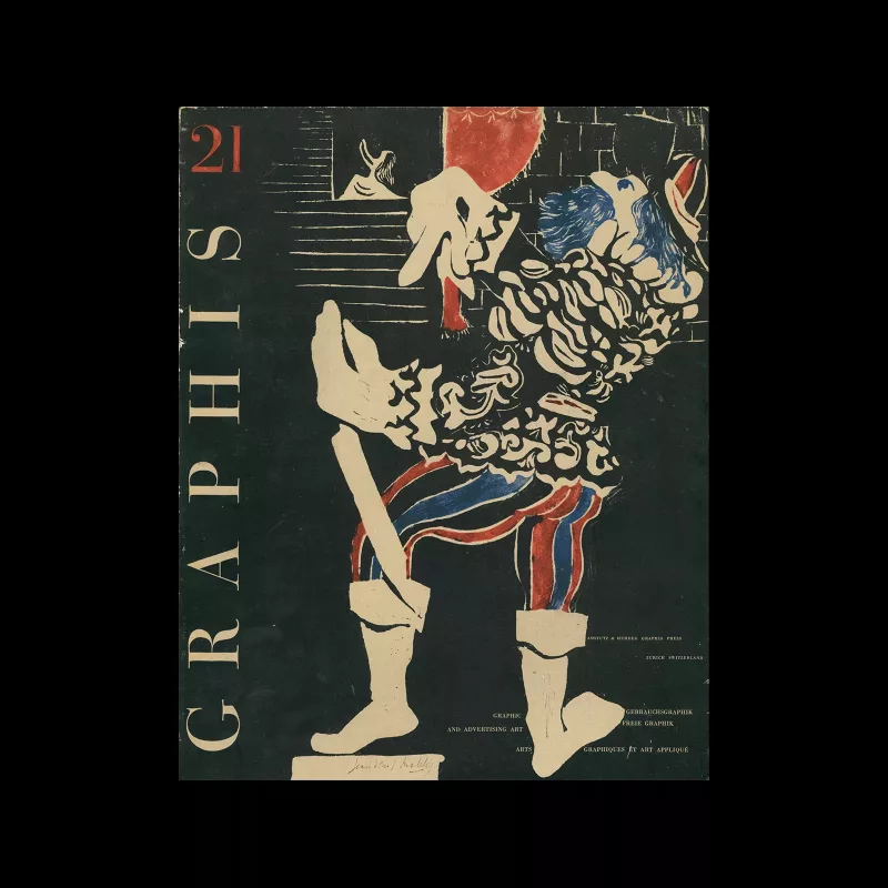 Graphis 21, 1948. Cover design by Jean-Denis Malclés
