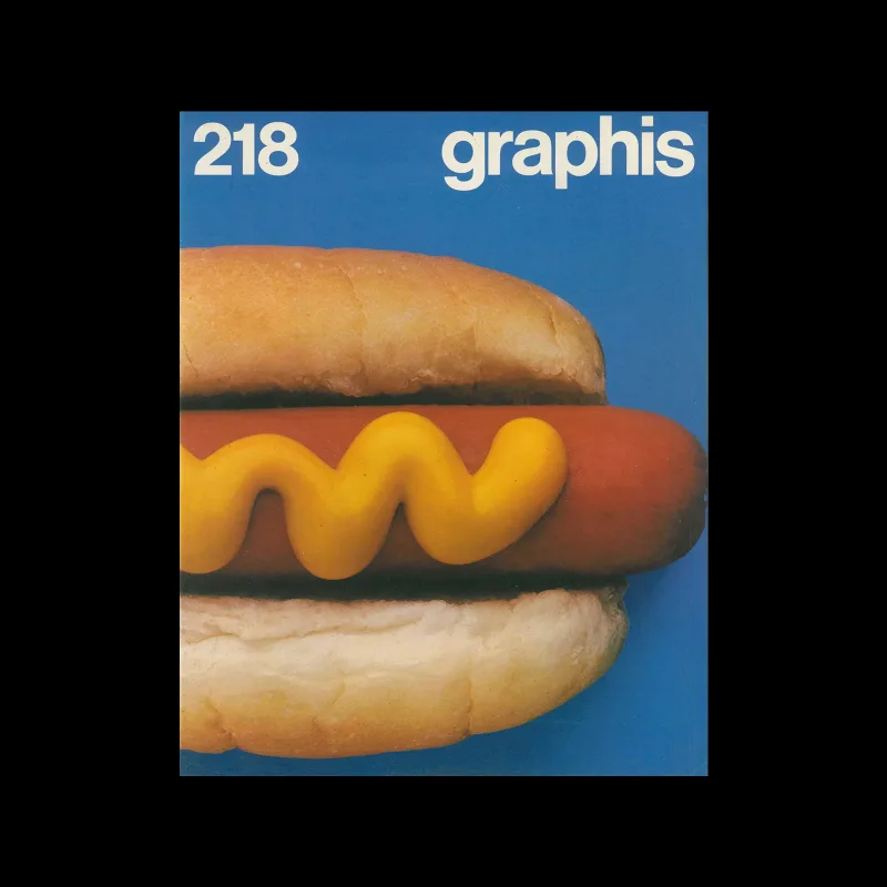 Graphis 218, 1981/82. Cover design by Paula Scher (Photo John Paul Endress)