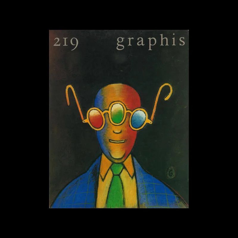 Graphis 219, 1982. Cover design by Josse Goffin