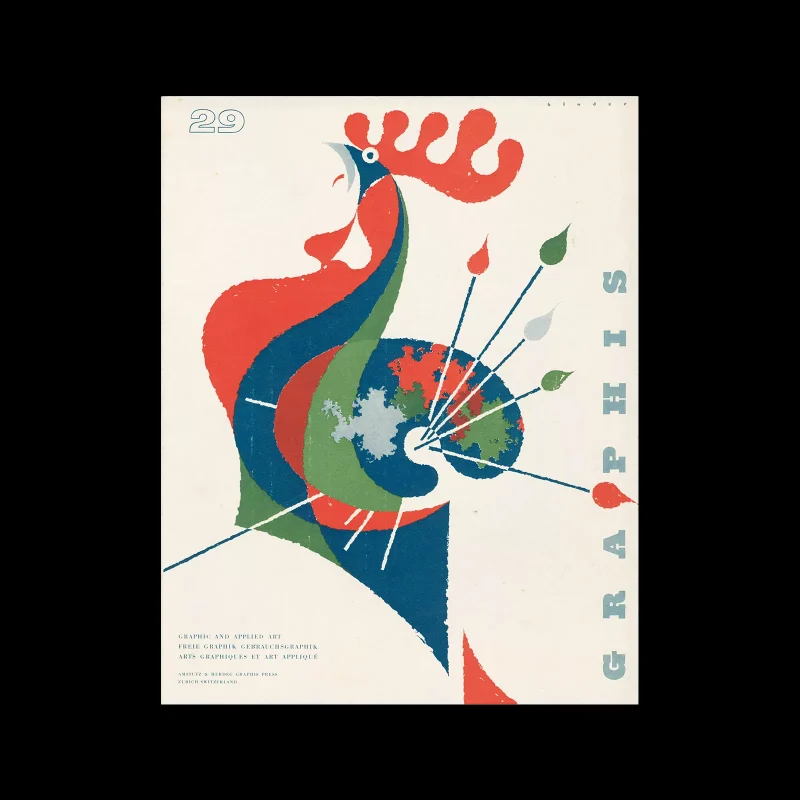 Graphis 29, 1950. Cover design by Joseph Binder