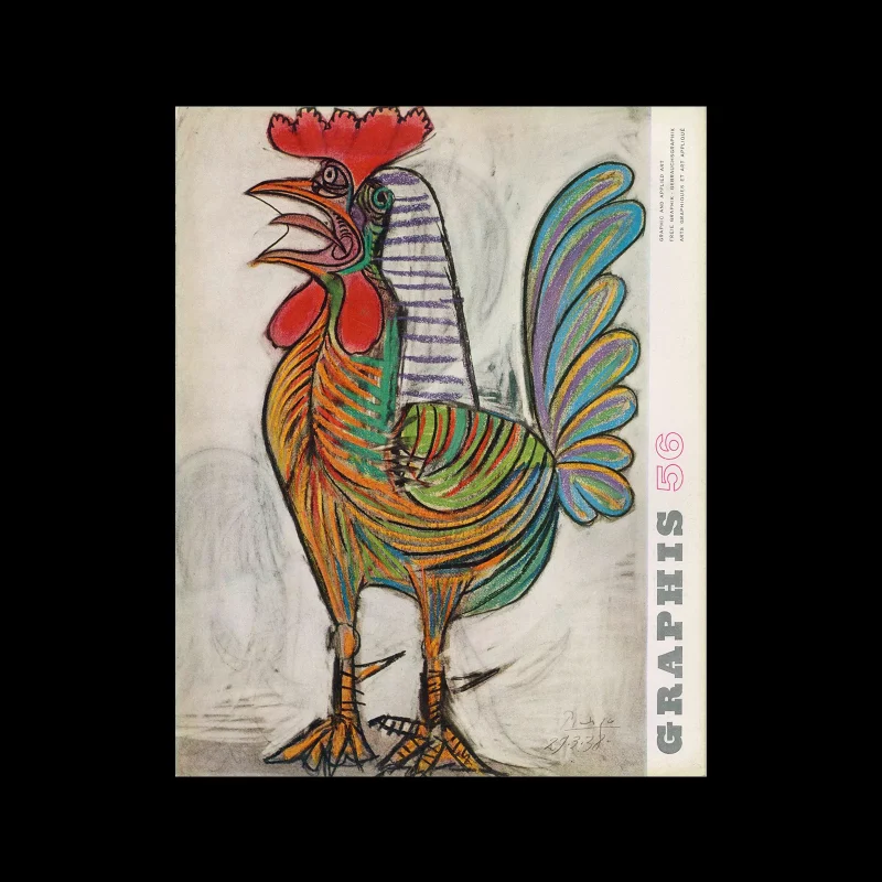 Graphis 56, 1954. Cover design by Pablo Picasso