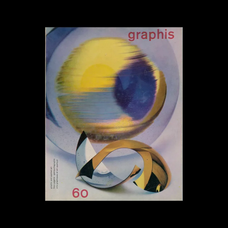 Graphis 60, 1955. Cover design by Michael Wolgensinger