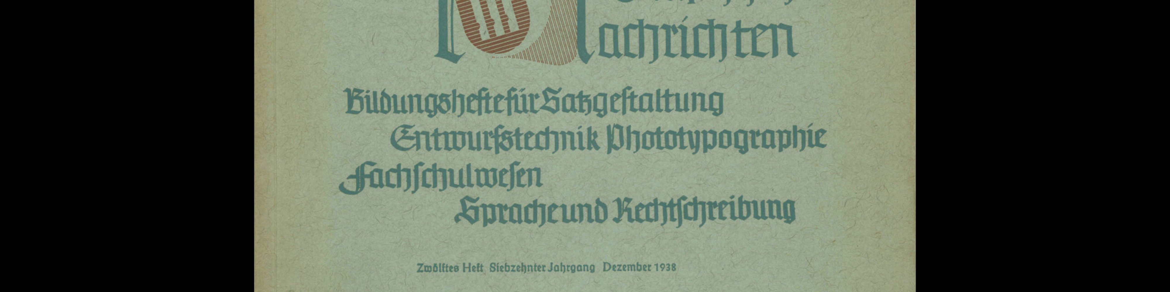 Graphische Nachrichten, Vol 17, December 1938