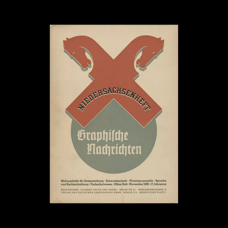 Graphische Nachrichten, Vol 17, November 1938. Paul Krüger (Cover), Walter Hill (Inners)