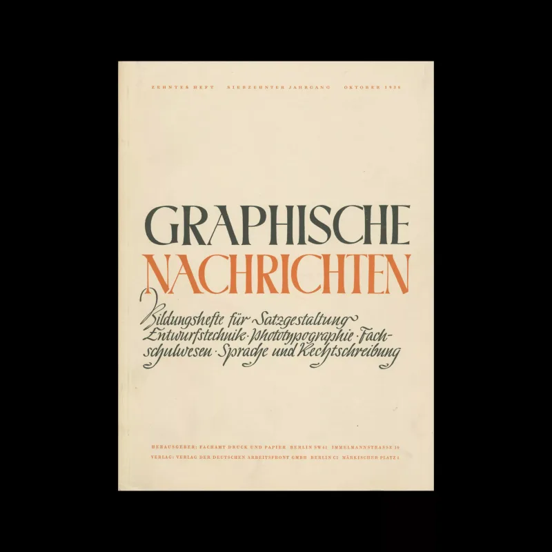 Graphische Nachrichten, Vol 17, October 1938
