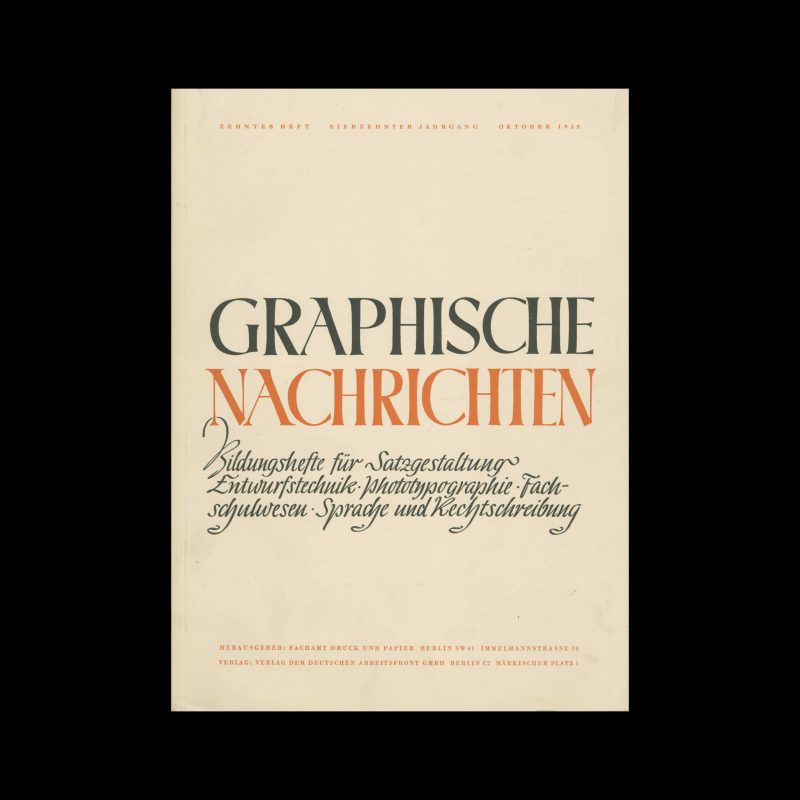 Graphische Nachrichten, Vol 17, October 1938