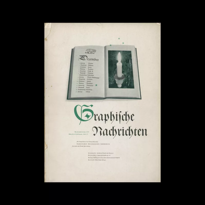 Graphische Nachrichten, Vol 18, December 1939