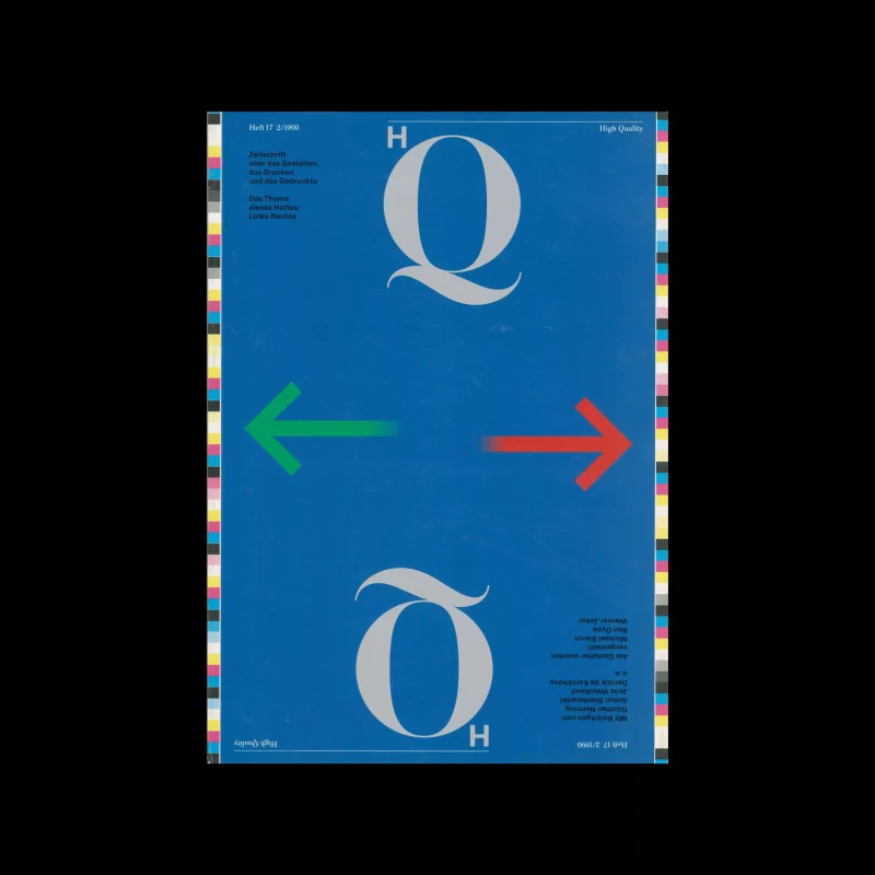 HQ- High Quality, Heft 17 2/1990. Designed by Büro Rolf Müller