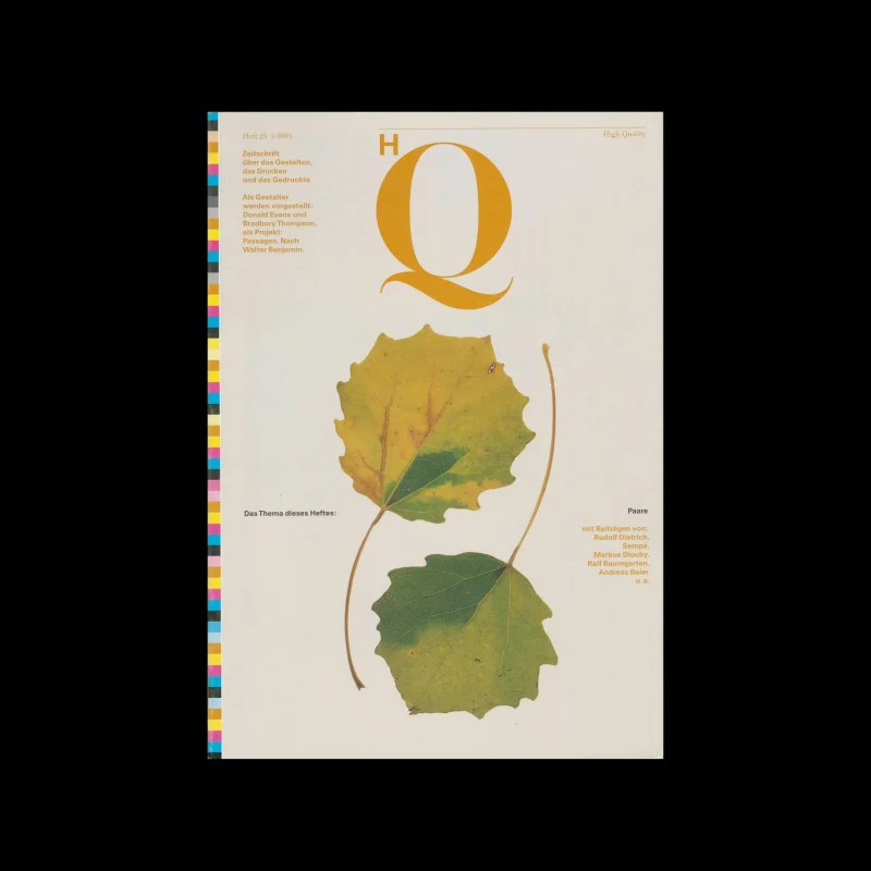 HQ- High Quality, Heft 25 1/1993. Designed by Büro Rolf Müller