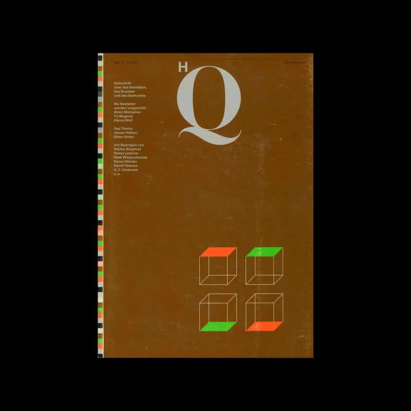 HQ- High Quality, Heft 27 3/1993. Designed by Büro Rolf Müller
