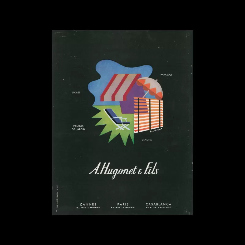 Hugonet & Fils Advertisement, 1950s. Designed by Guy Georget