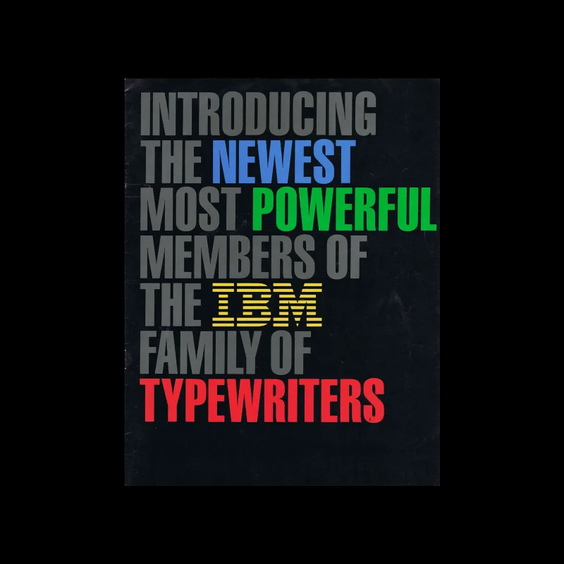 IBM Selectric Typewriter Promotion, c.1962–1964. Designed by Robert (Bob) Salpeter