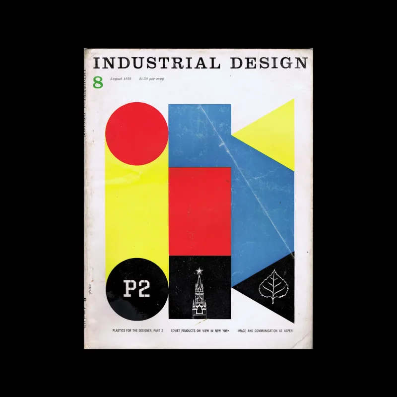 Industrial Design, August, 1959. Cover design by James S Ward
