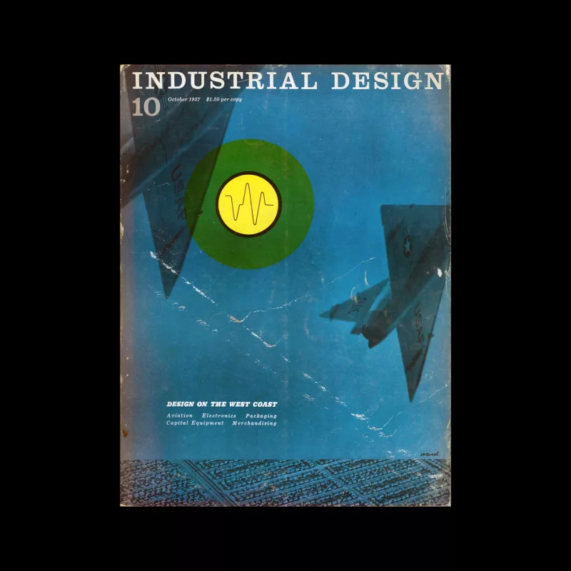 Industrial Design, October, 1957. Cover design by James S Ward