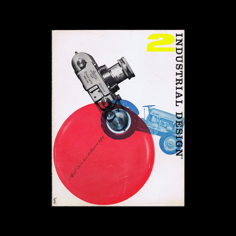 Industrial Design, Vol 01, No. 02, April 1954. Cover design by Alvin Lustig