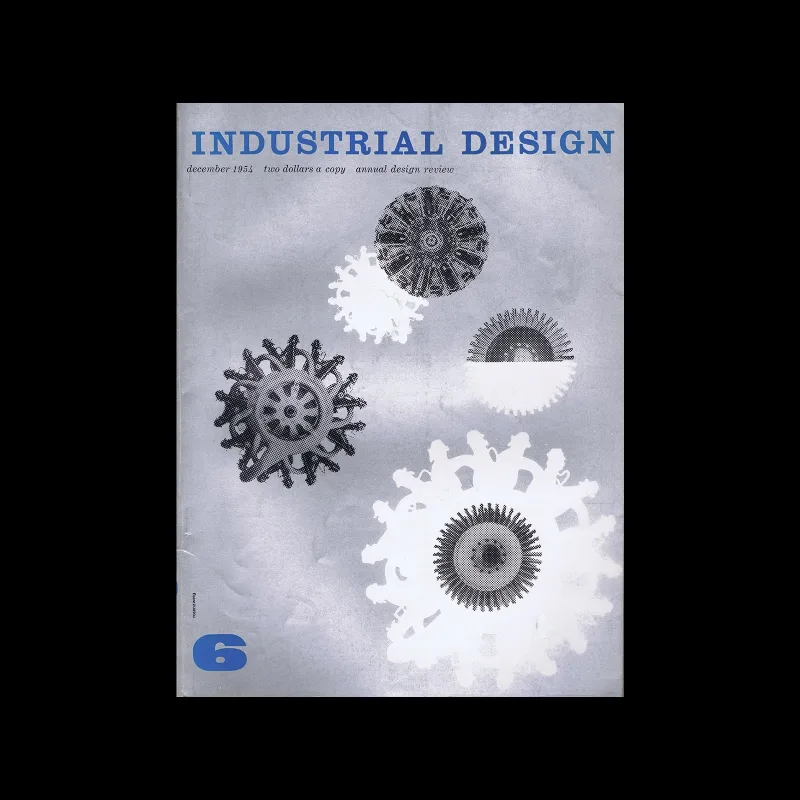 Industrial Design, Vol 01, No. 06, December 1954. Cover design by Martin Rosenzweig
