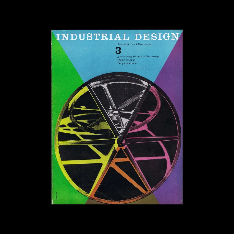 Industrial Design, Vol 02, No. 03, June 1955. Cover design by Martin Rosenzweig