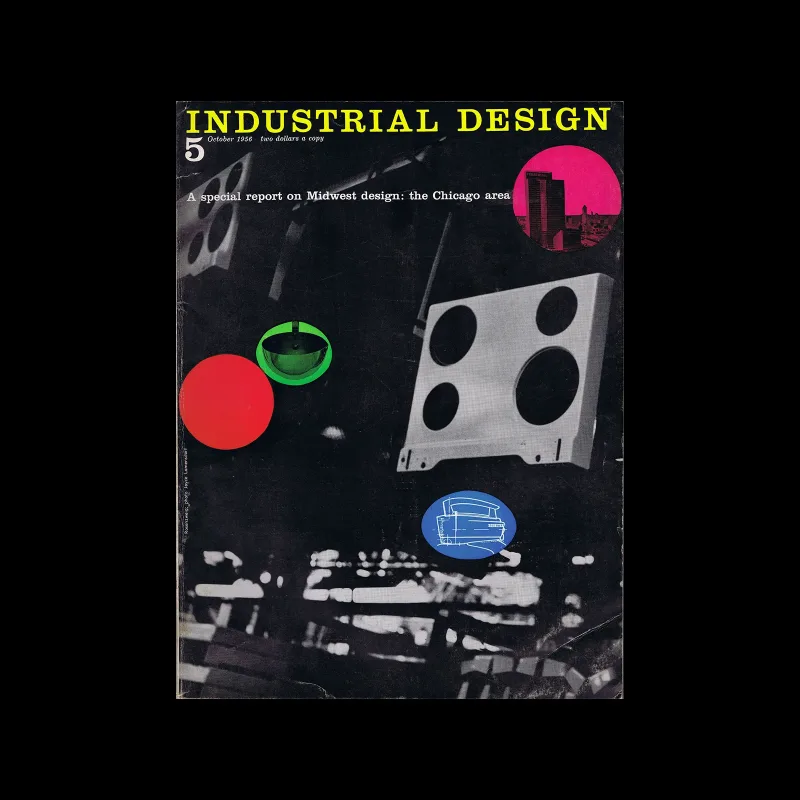 Industrial Design, Vol 03, No. 05, October 1954. Cover design by Martin Rosenzweig